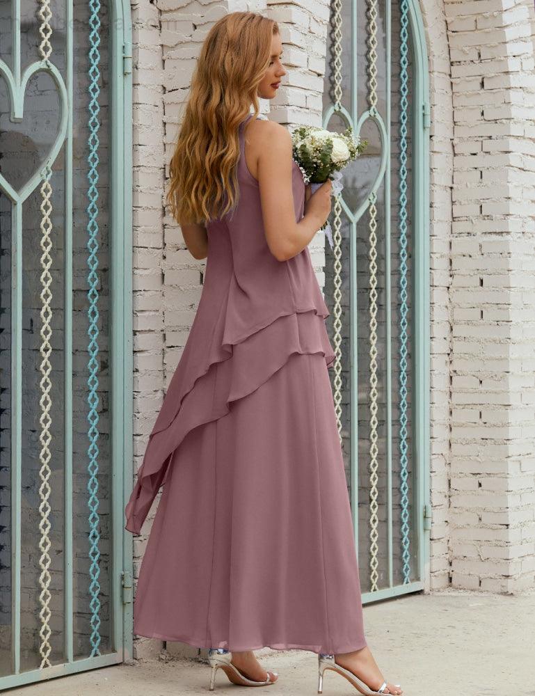 Chiffon Long Plus Size Mother of Bride Dresses Formal Bridesmaid Prom Gown 28019