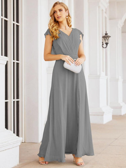 Numbersea Bridesmaid Dresses Cape Formal Prom Dress Open Back Gowns for Mother of The Bride 28058