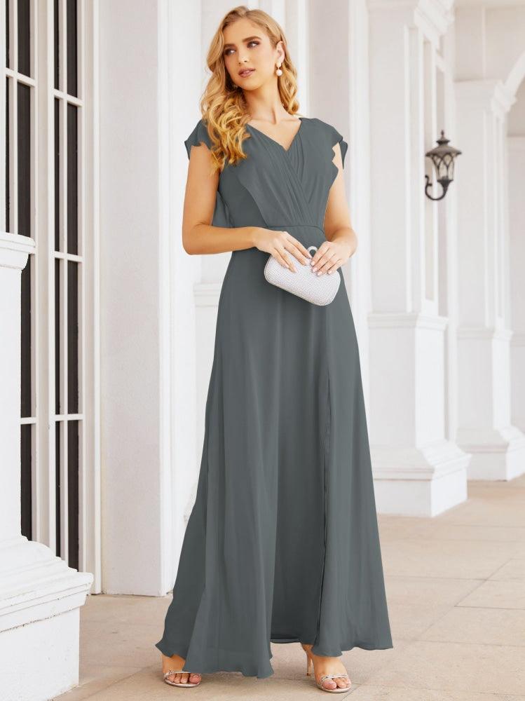 Numbersea Bridesmaid Dresses Cape Formal Prom Dress Open Back Gowns for Mother of The Bride 28058