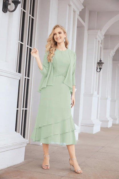 Numbersea Two-Piece A-line Mother of The Bride Dress Formal Party Gown Dress 28072