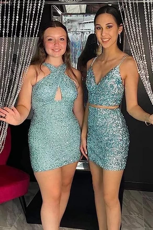 Halter Homecoming Dresses Short Prom Dresses for Teens VMH75