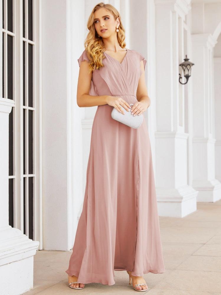 Numbersea Bridesmaid Dresses Cape Formal Prom Dress Open Back Gowns for Mother of The Bride 28058