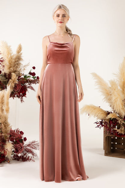 Cowl Neck bridesmaid dress vmb6