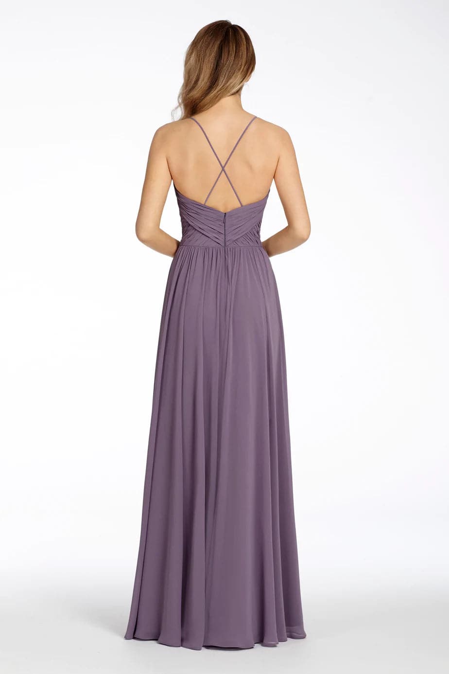 A line Spaghetti Straps Lilac Bridesmaid Dress