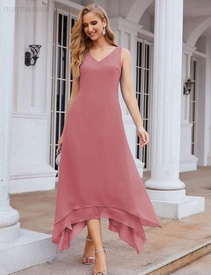 Numbersea Chiffon Plus Size Mother of Bride Dresses with Jacket Formal Dresses for Wedding SEA28073