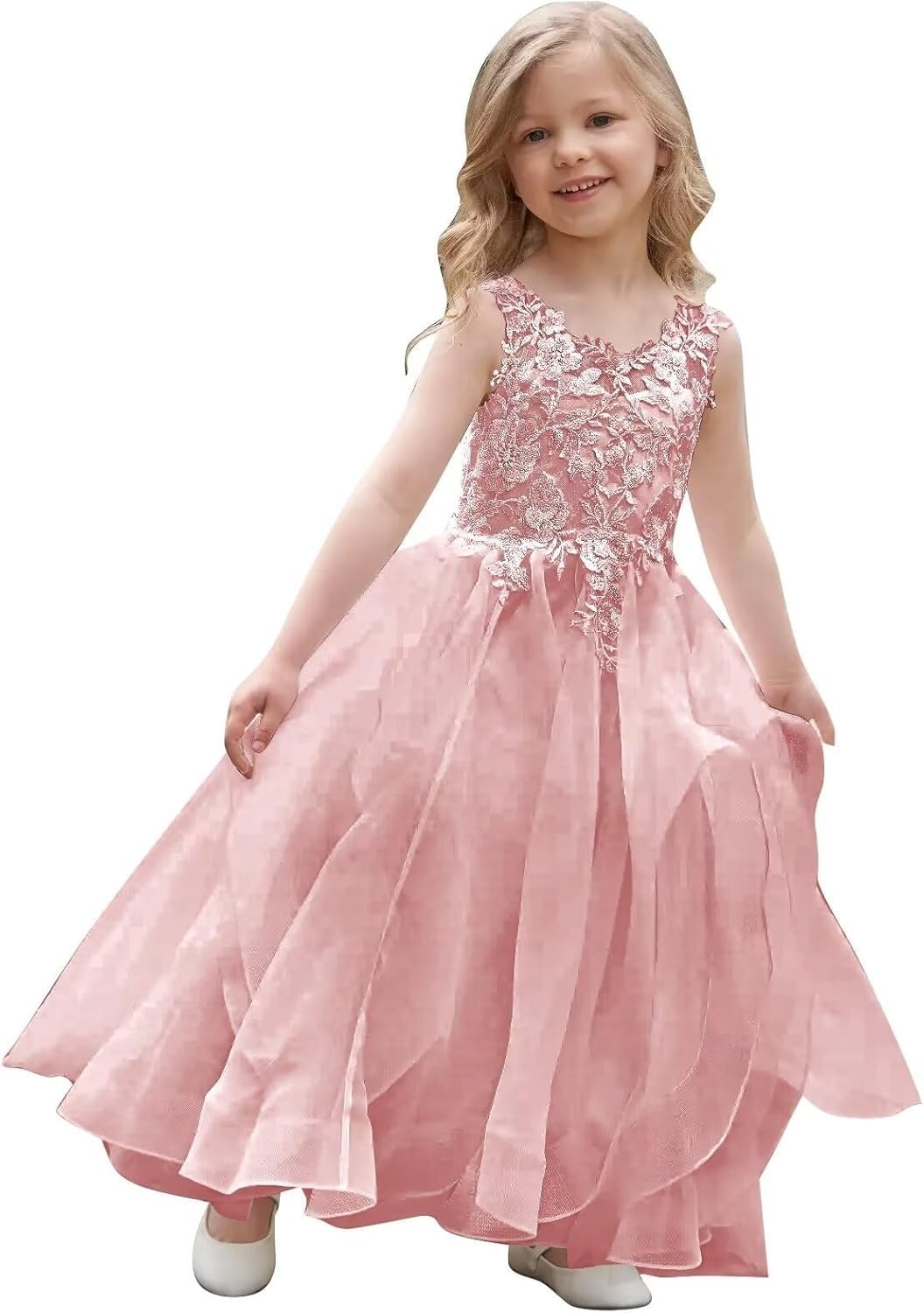 Tiered Tulle Flower Girl dresses for Wedding