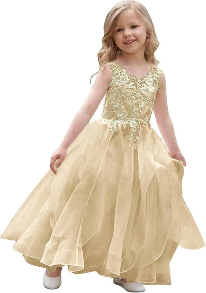 Tiered Tulle Flower Girl dresses for Wedding