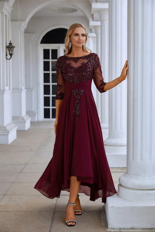 Women's Chiffon V Neck Tulle Embroidered Sequins Bridesmaid Evening Gown Prom Wedding Party Dress 28129