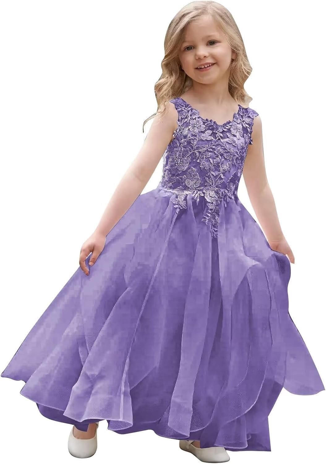 Tiered Tulle Flower Girl dresses for Wedding