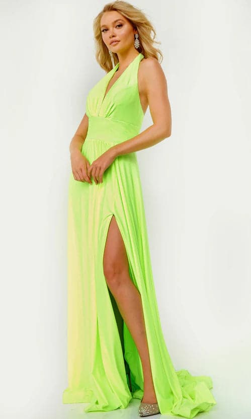 Lime Green Halter Dress VMP77