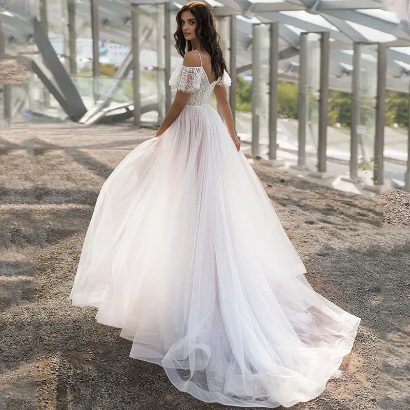 New BOHO Backless Wedding Dress Vestido De Noiva Wedding Gowns-payinti