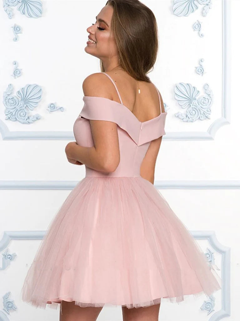 Off the Shoulder Homecoming Dresses VMH72