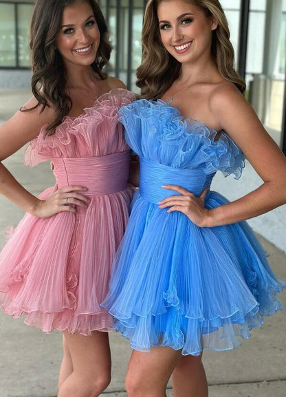 Short Strapless Homecoming Dresses VMH92