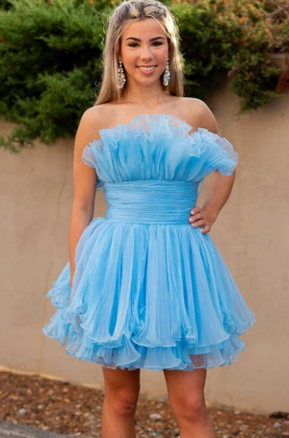 Short Strapless Homecoming Dresses VMH92