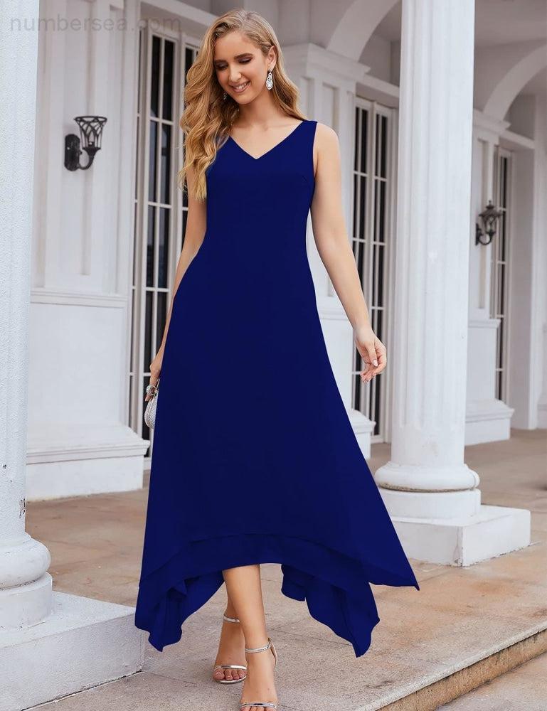 Numbersea Chiffon Plus Size Mother of Bride Dresses with Jacket Formal Dresses for Wedding SEA28073