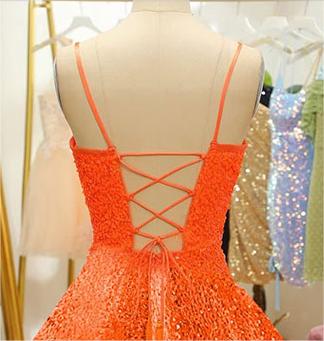 Sequin Homecoming Dresses for Teens Sparkly Short Prom Dresses VMH87