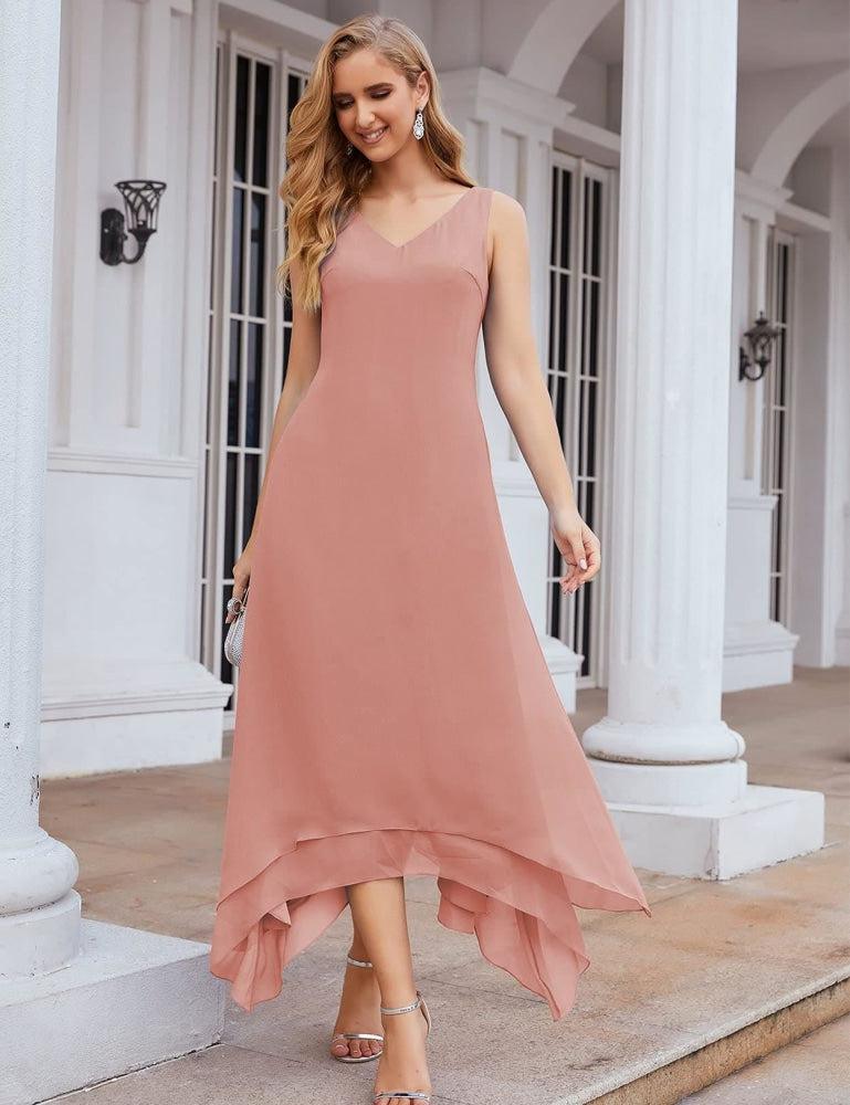 Numbersea Chiffon Plus Size Mother of Bride Dresses with Jacket Formal Dresses for Wedding SEA28073