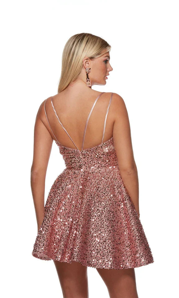 Off The Shoulder Cocktail Dresses Shiny Party Dresses VMH84