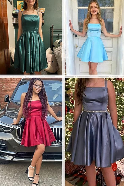 Prom Dress With Shorts Homecoming Dress with Pockets VMH80