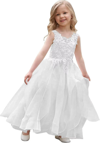 Tiered Tulle Flower Girl dresses for Wedding